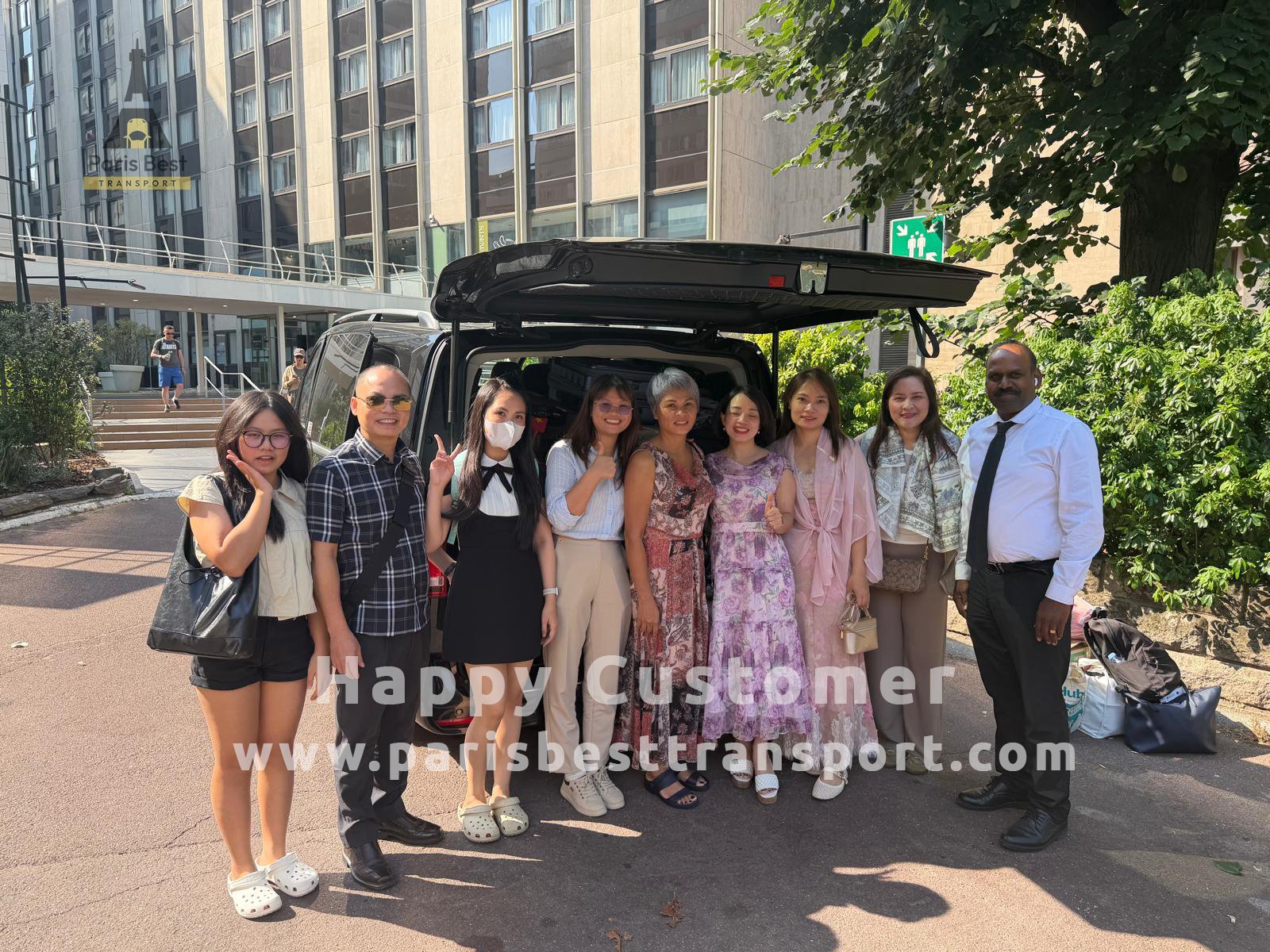 Paris Best Transport happy traveler actions shot